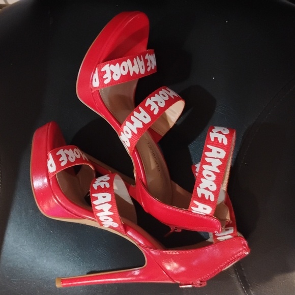 Amore Red Strappy Heels - Picture 5 of 5